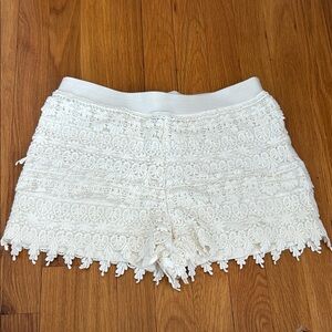 Express White Lace Shorts